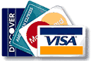 All major credit cards accepted through Paypal